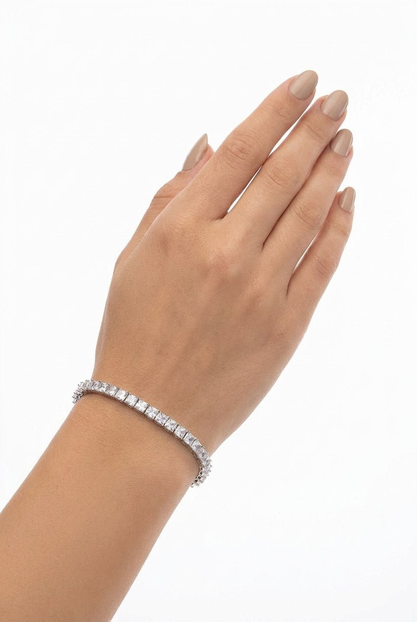 Tennis Silver Bracelet 4mm by Natkina