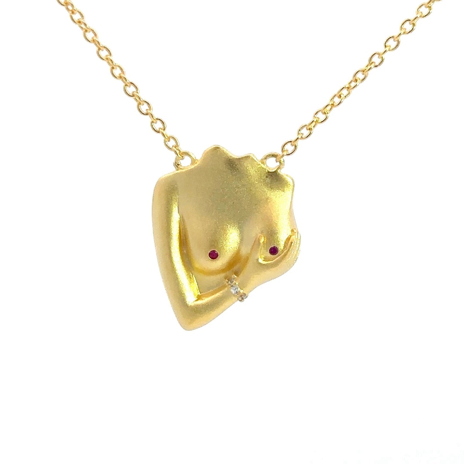 The Maternal Embrace Silver Necklace Body Shape Collection by Natkina