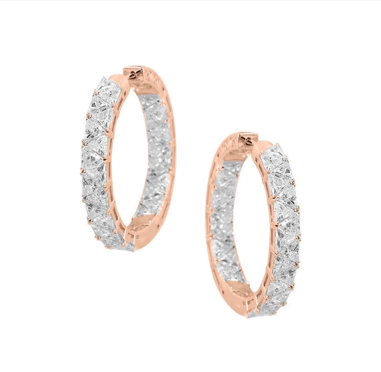 Triangle Hoop Silver Earrings by Natkina