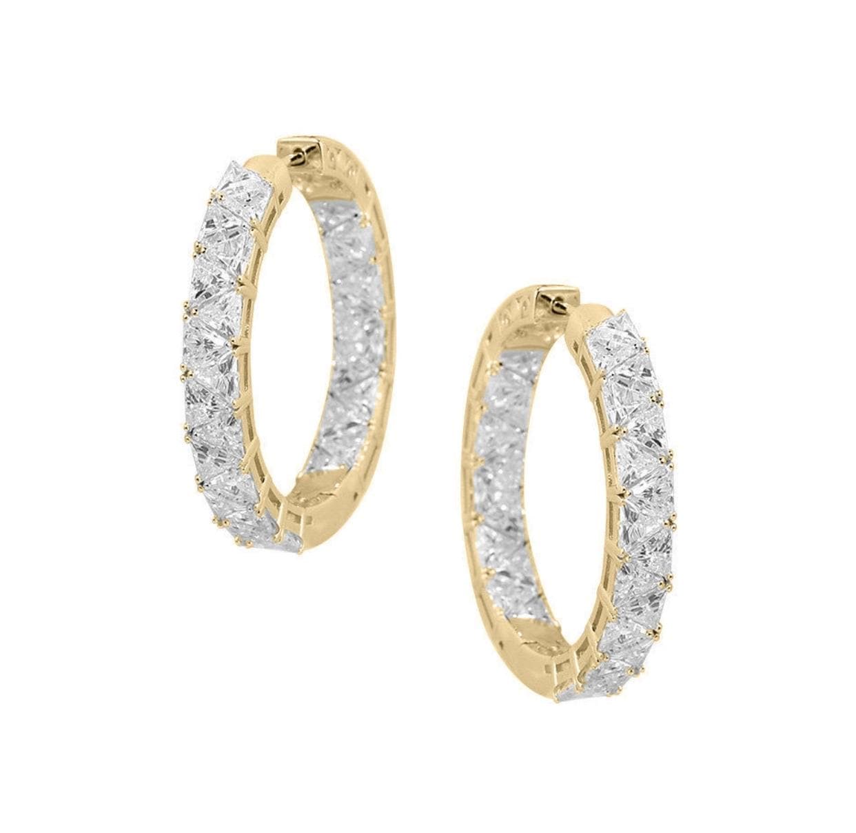 Triangle Hoop Silver Earrings by Natkina