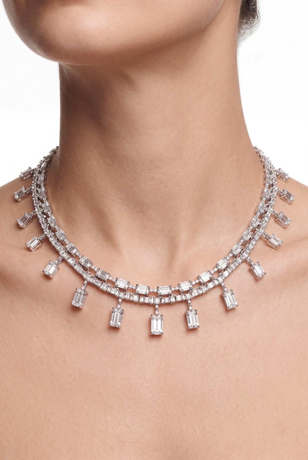 Waterfall Silver Necklace by Natkina