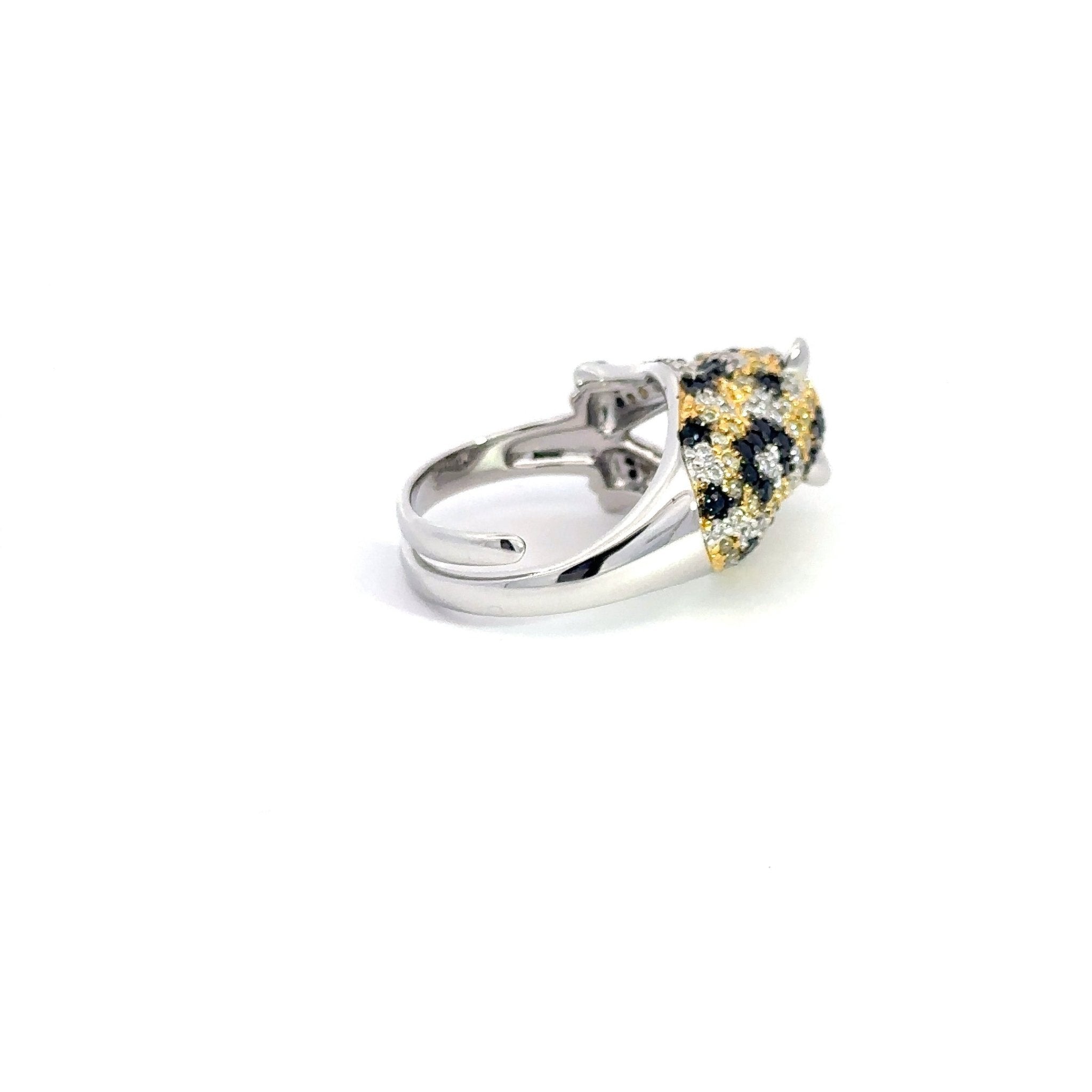 Yellow Leopard Silver Ring by Natkina