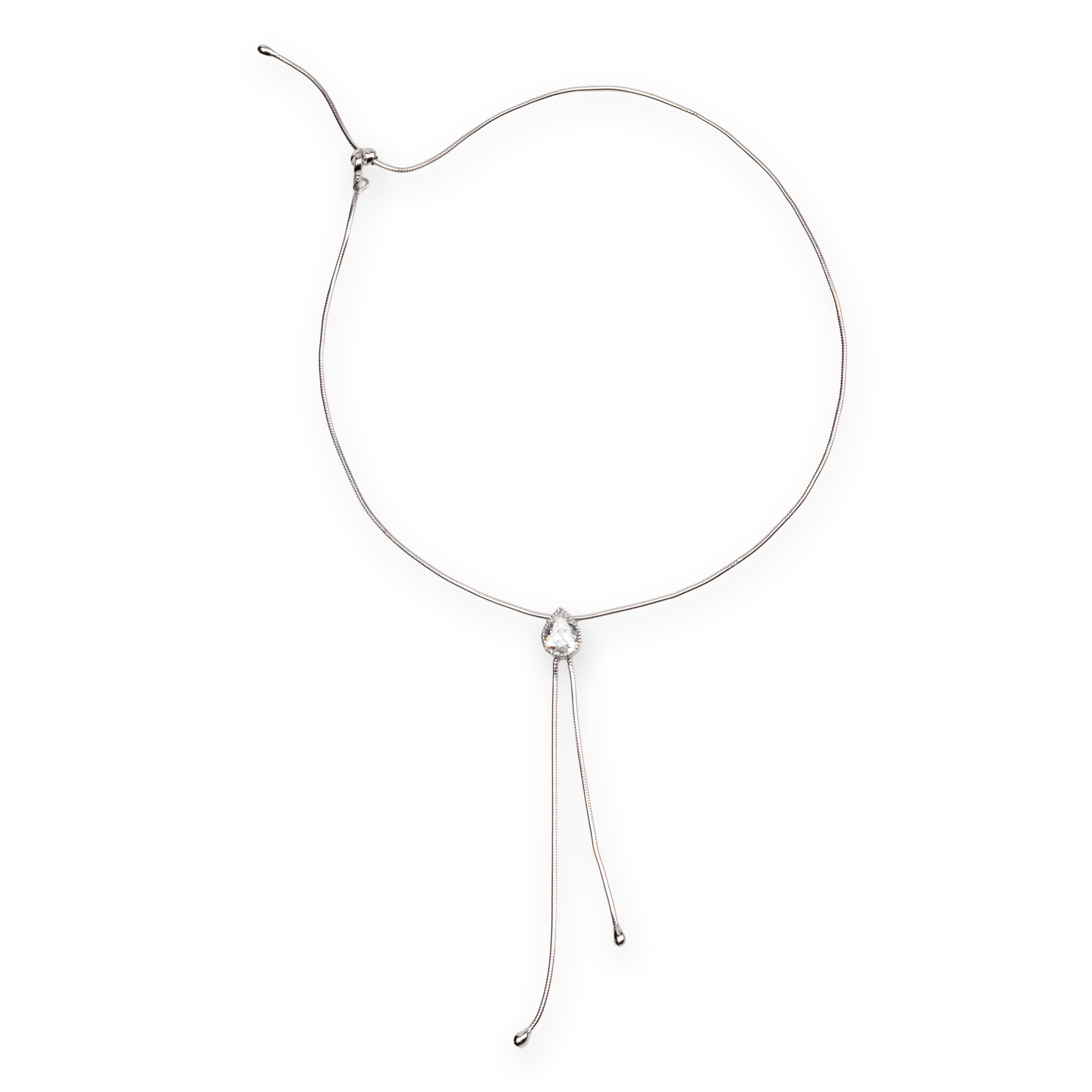 Silver Water Drop Necklace