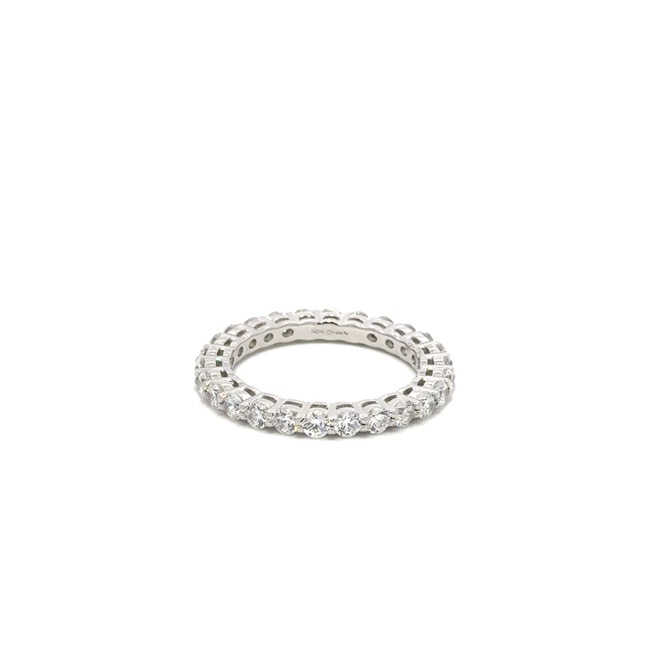 Small stones eternity Silver Ring
