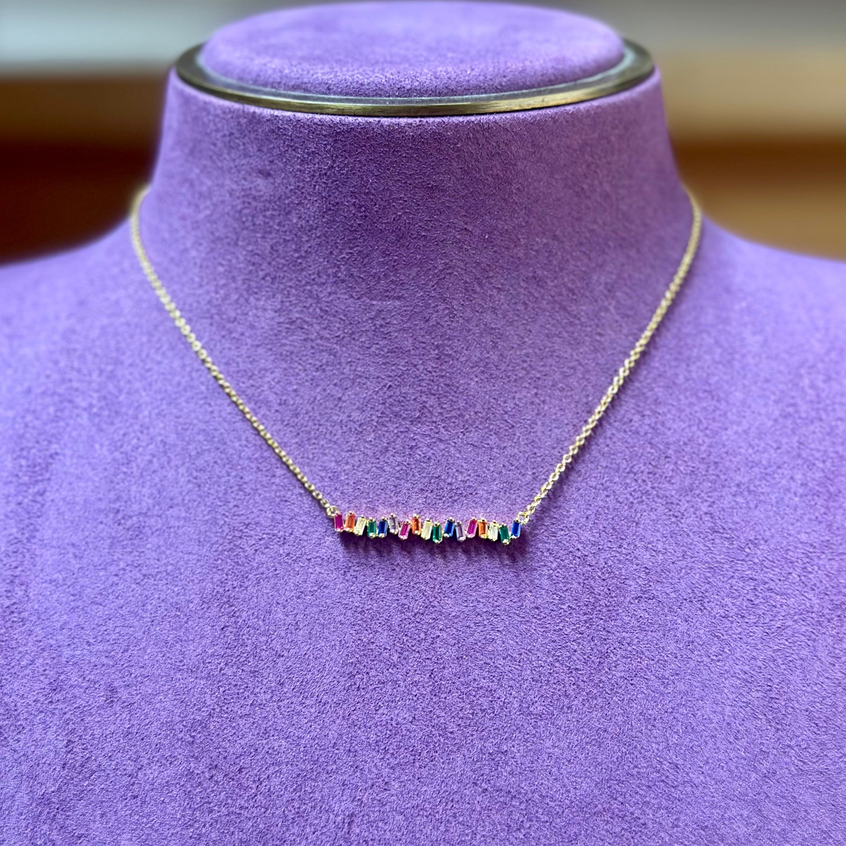 Fine Rainbow Silver Necklace