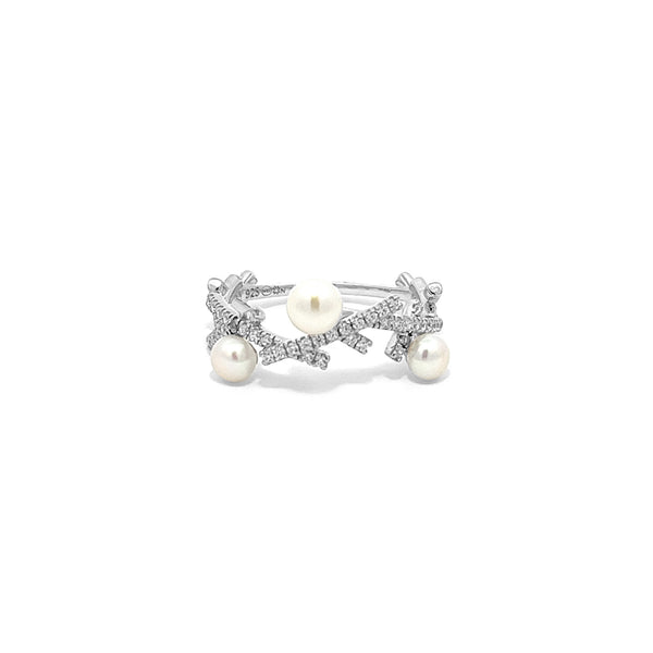 Geometry Baby Pearl Chaos Ring