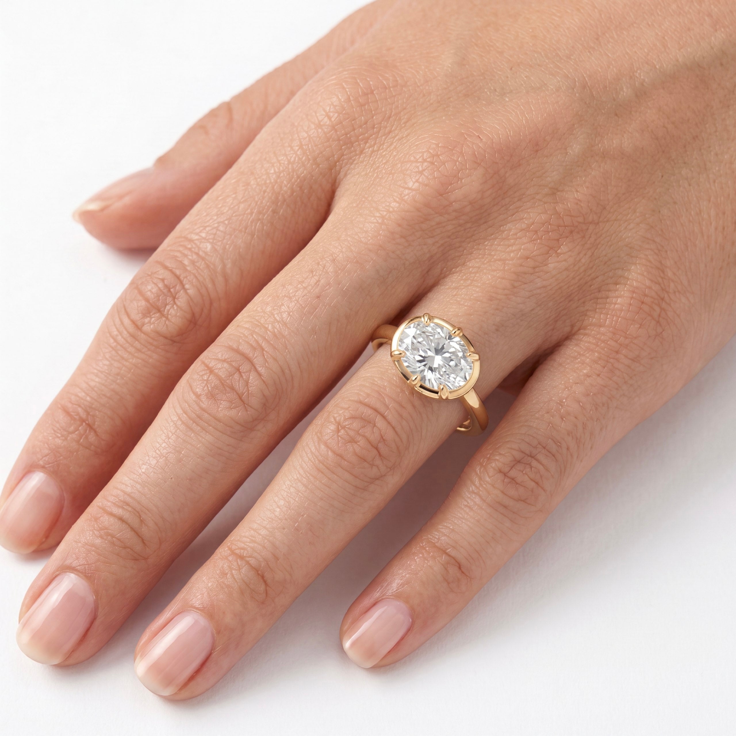 Oval Solitaire Ring