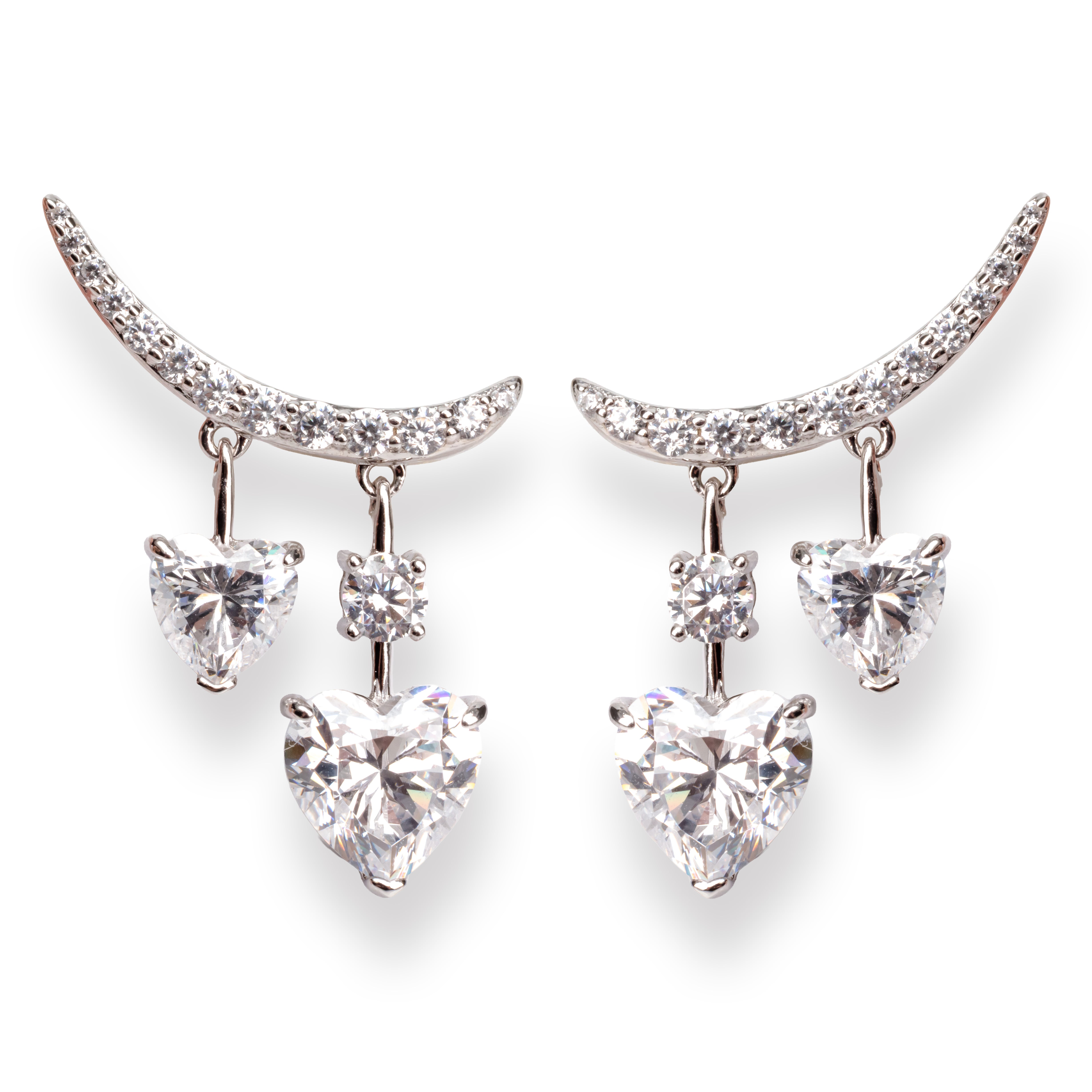 Silver Love Flow Earrings