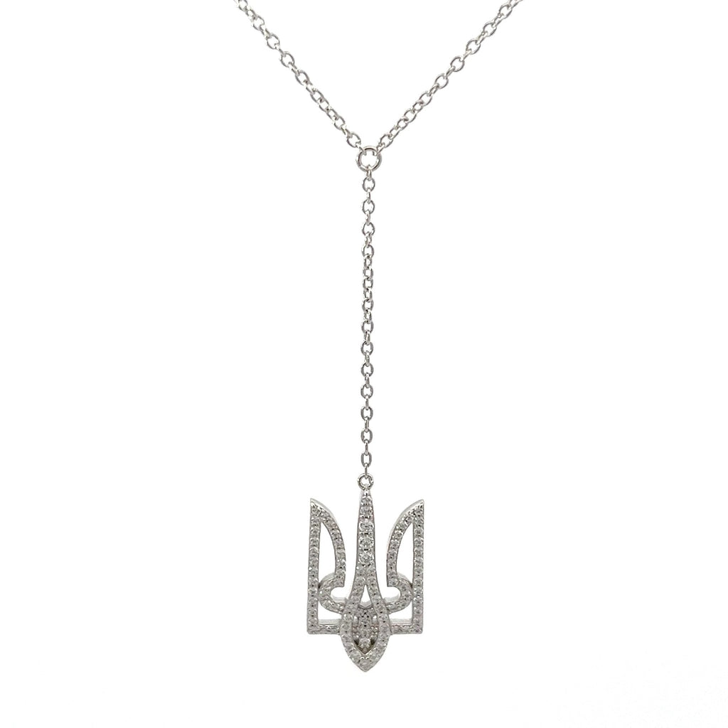 +380 Ukrainian Necklace Coat Arms Zirconia