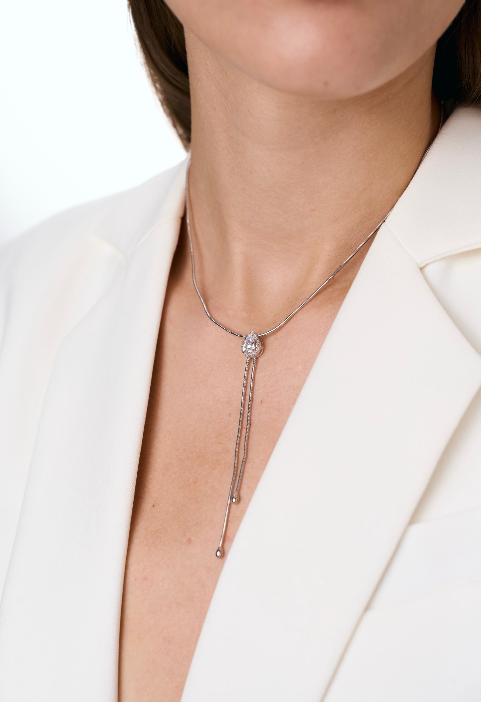 Silver Water Drop Necklace