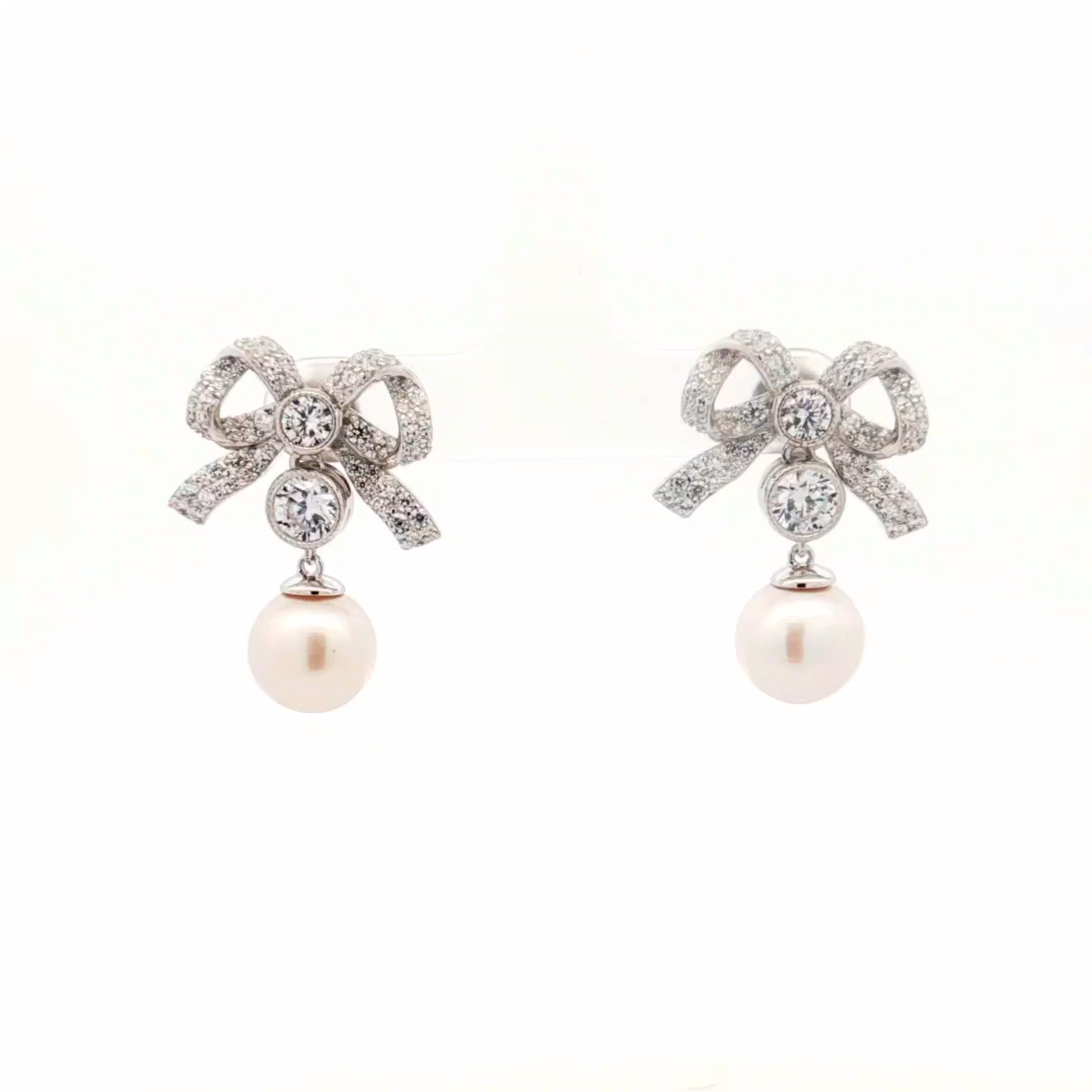 Pearl Bow Earrings