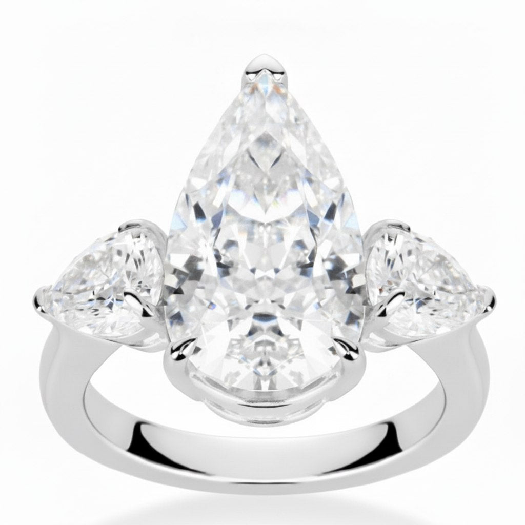 Pear of Perfection Small Silver Ring