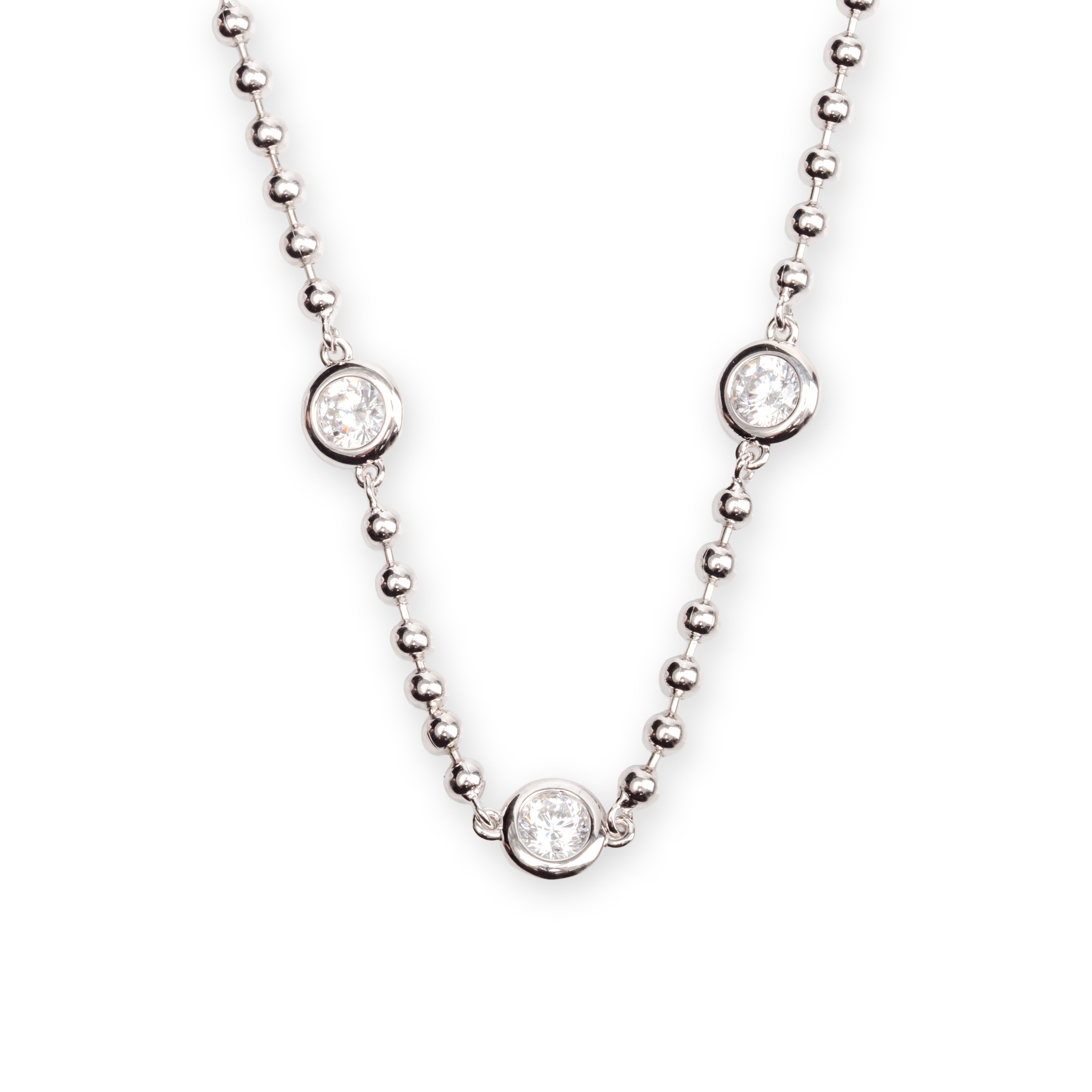 Silver Radiant Round Necklace