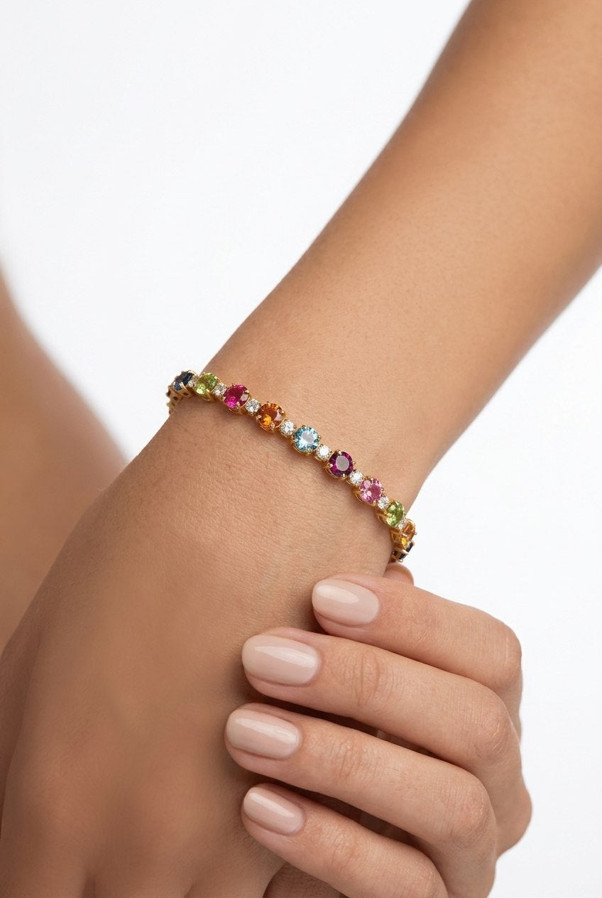 Lollipop Rainbow Tennis Bracelet