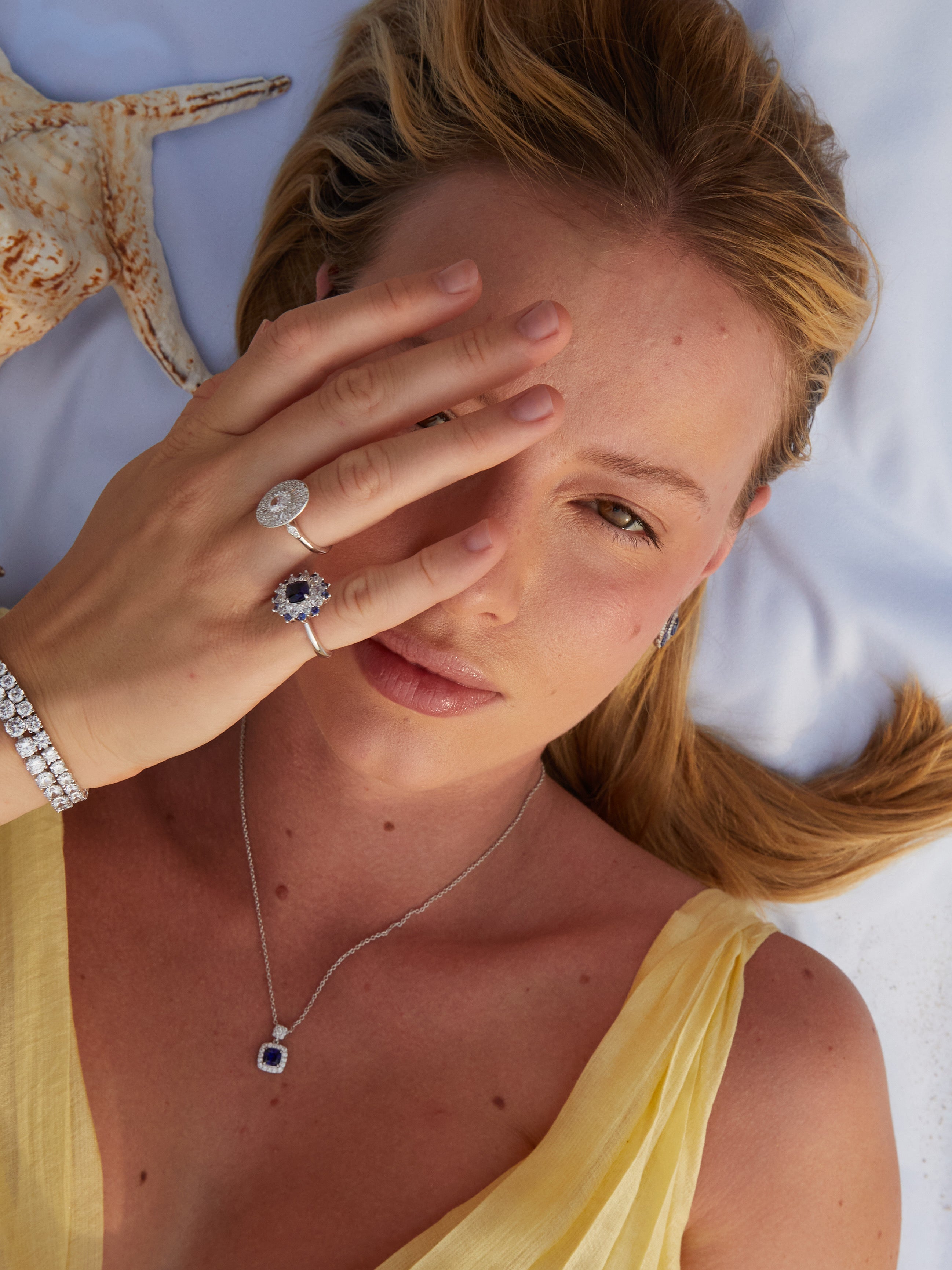 Oval Cluster Medallion Ring
