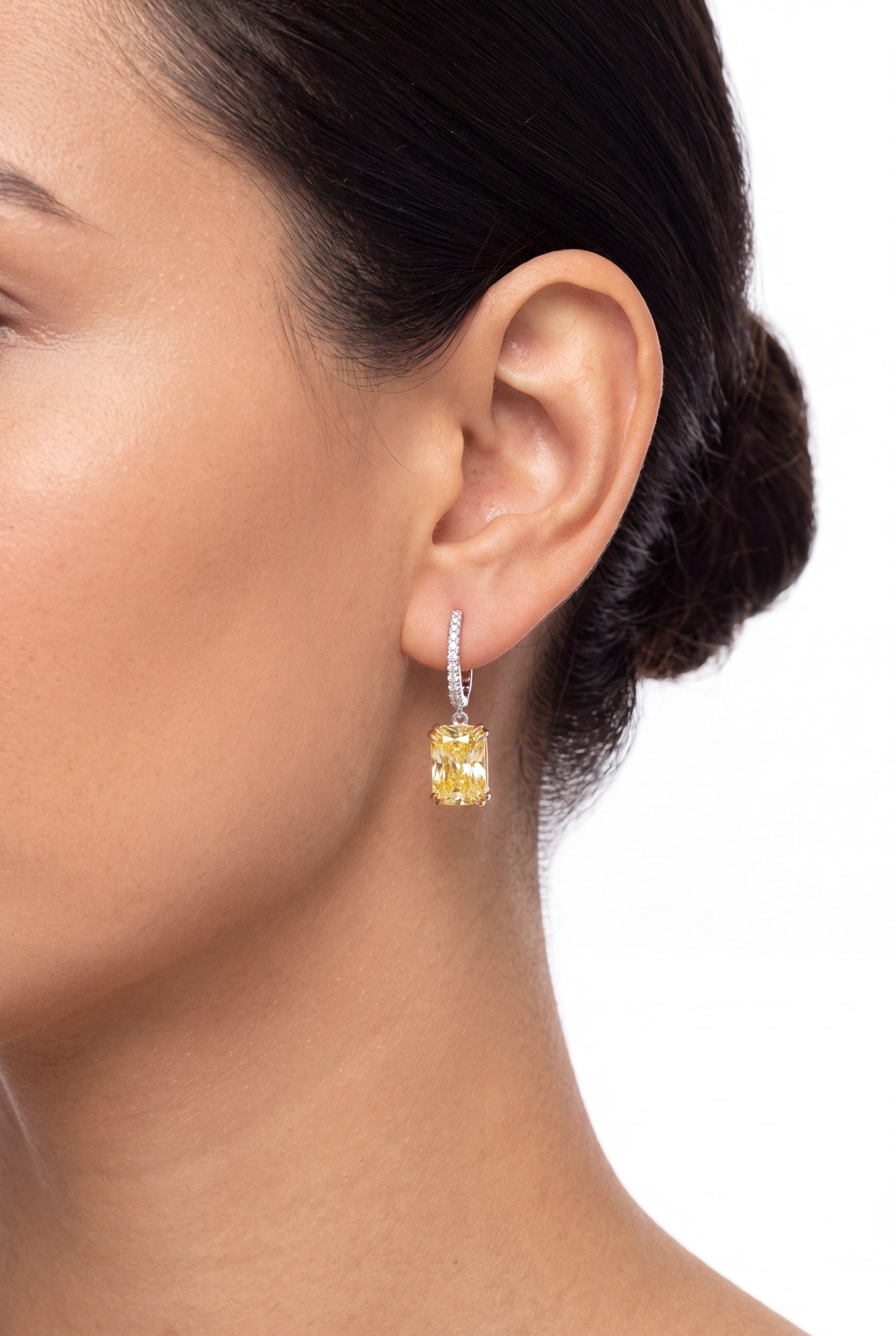 Classic Oval-Cut Leverback Drop Earrings