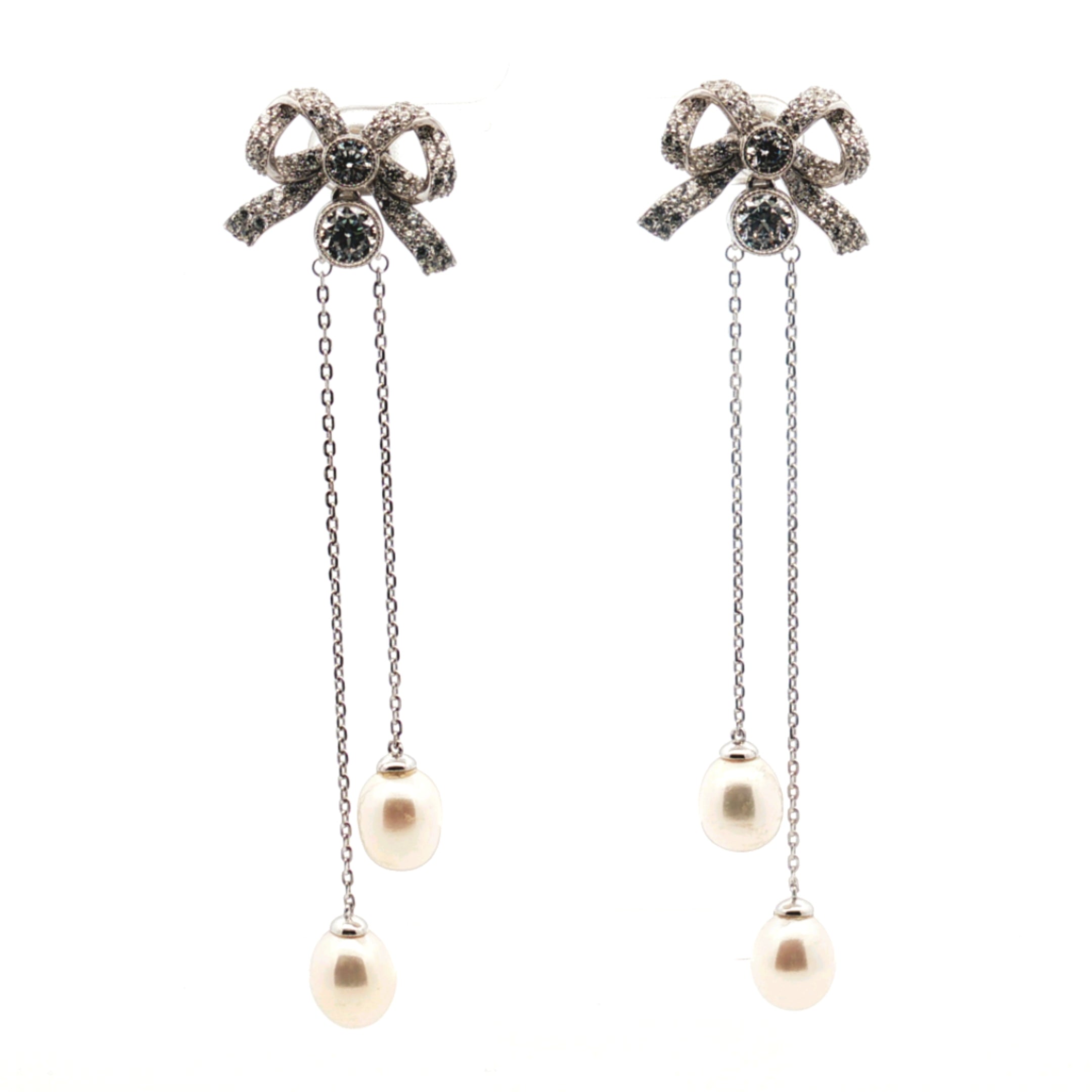 Pearl Bow Earrings
