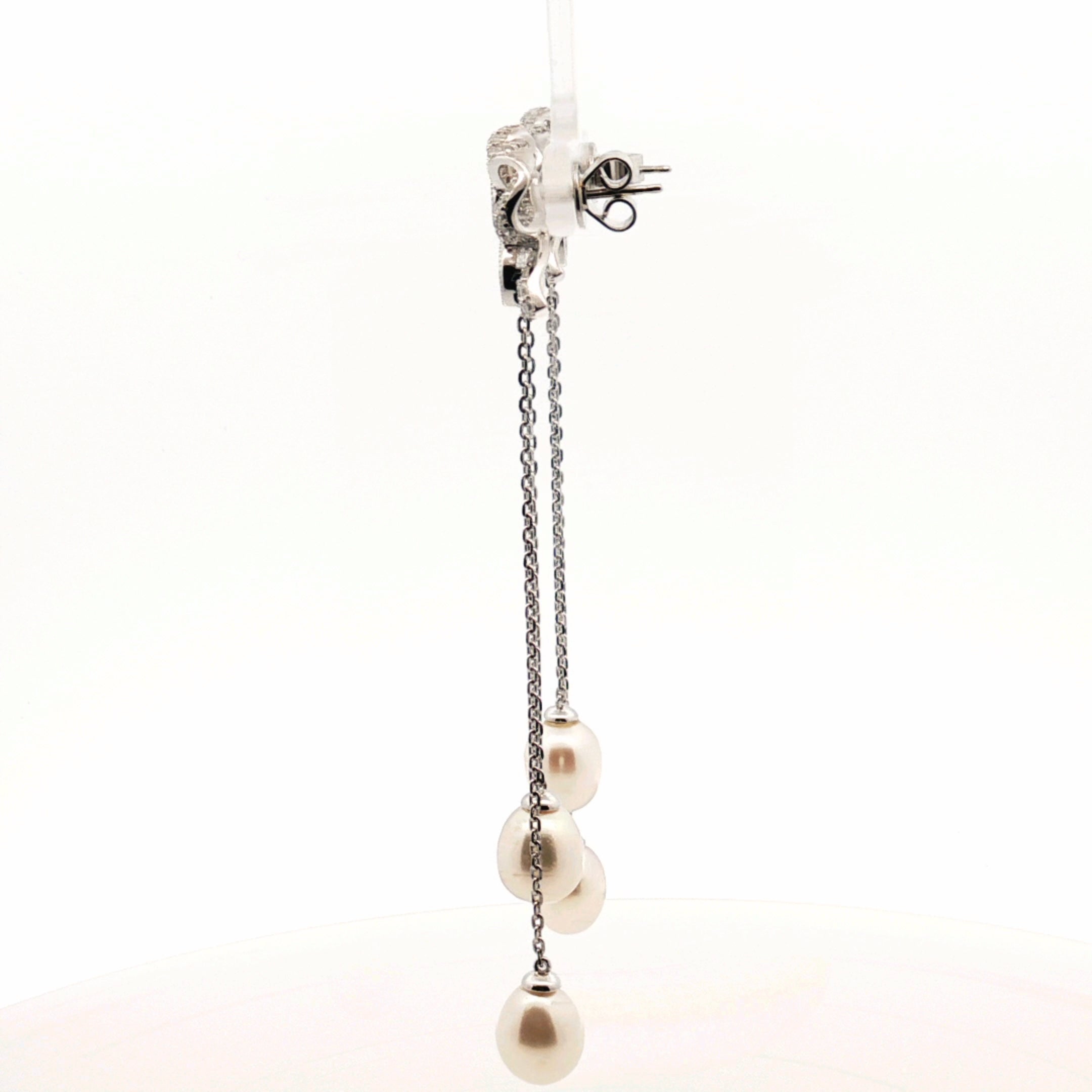 Pearl Bow Earrings
