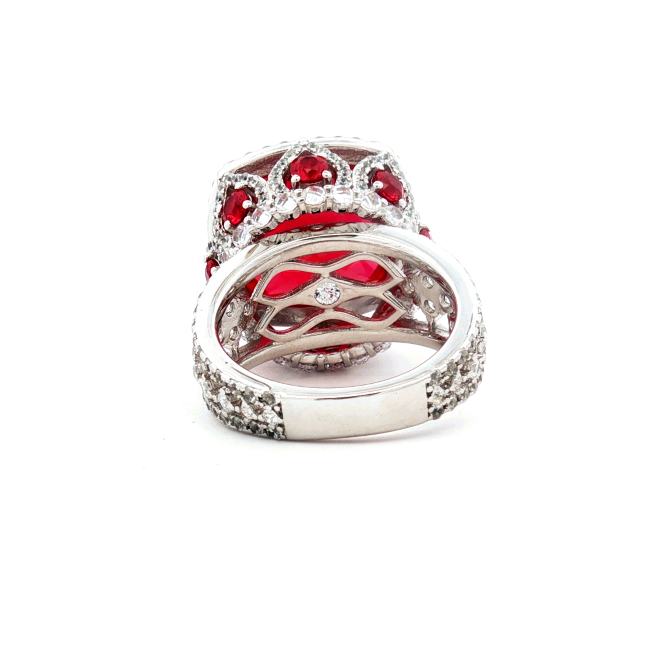 Pashion's Flame Ruby Silver Ring