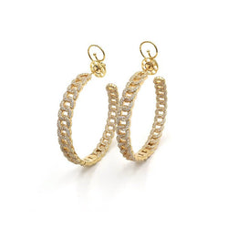 Chunky Chain Hoop Silver Earring