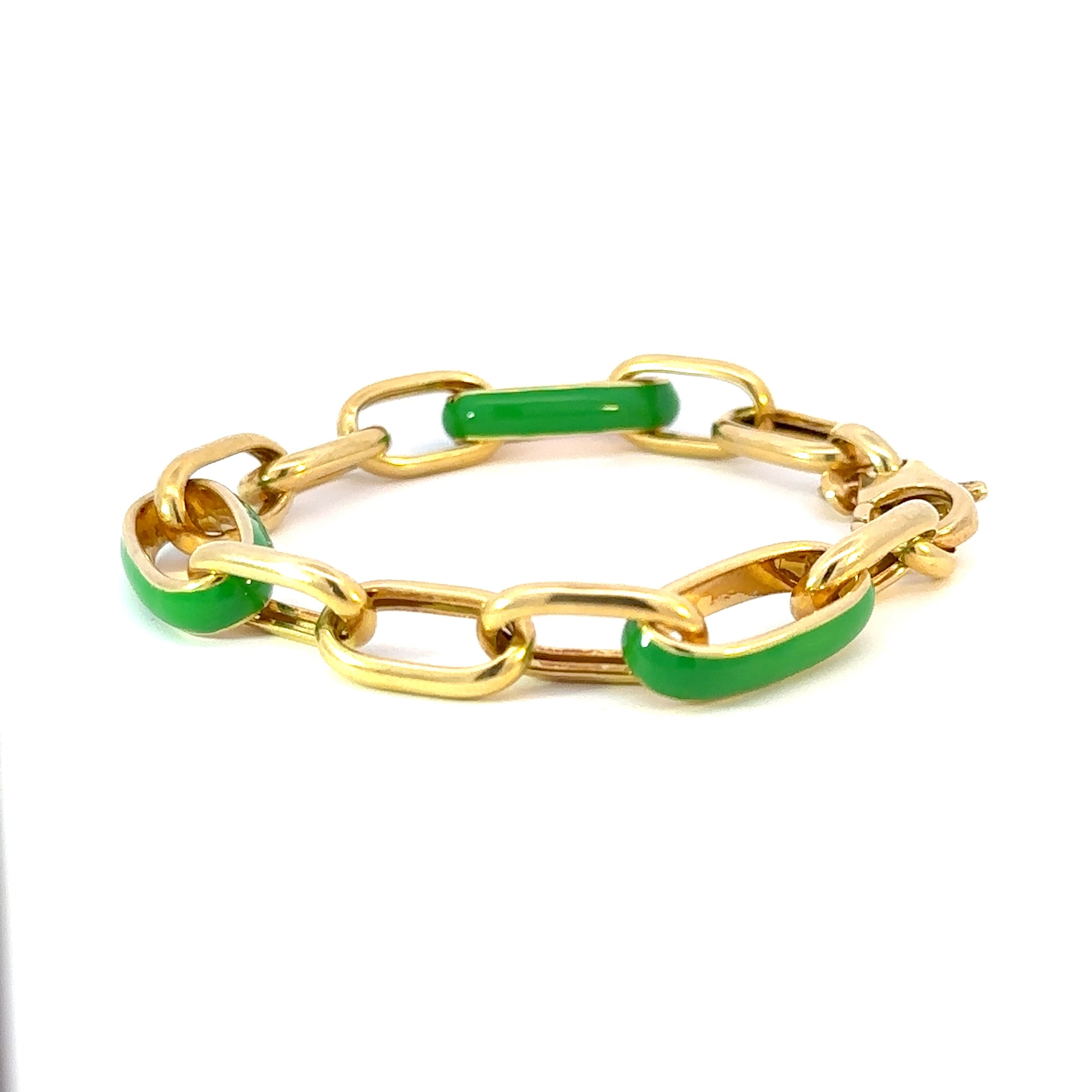 Enamel Soft Chain Style Bracelet