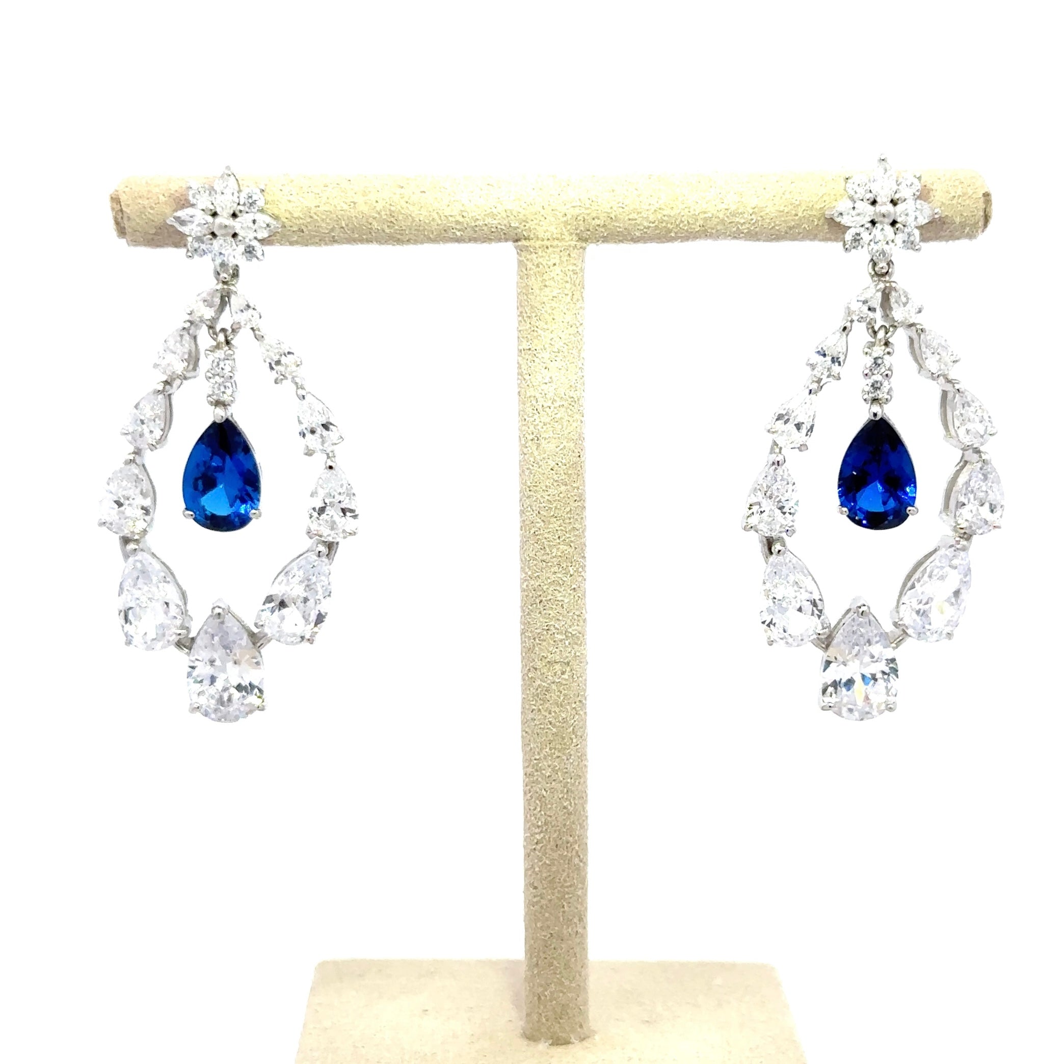 Opulent Teardrop Diamond Alternative Earrings