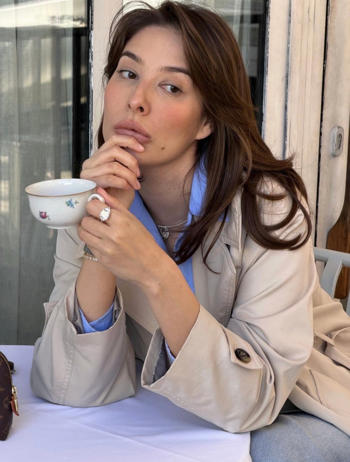 A Cushion Cut Karolina White Silver Ring by Natkina