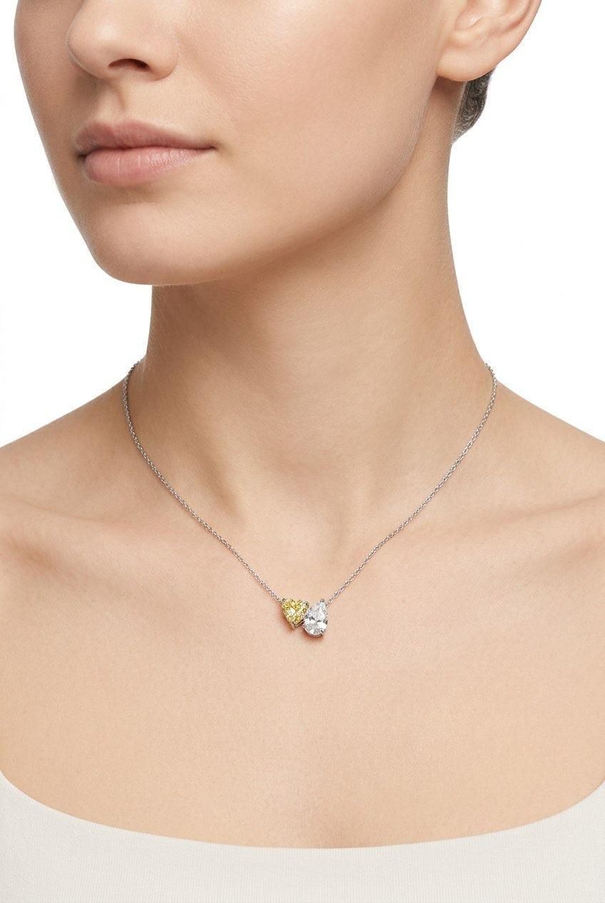 Asymmetrical Crystal Necklace by Natkina