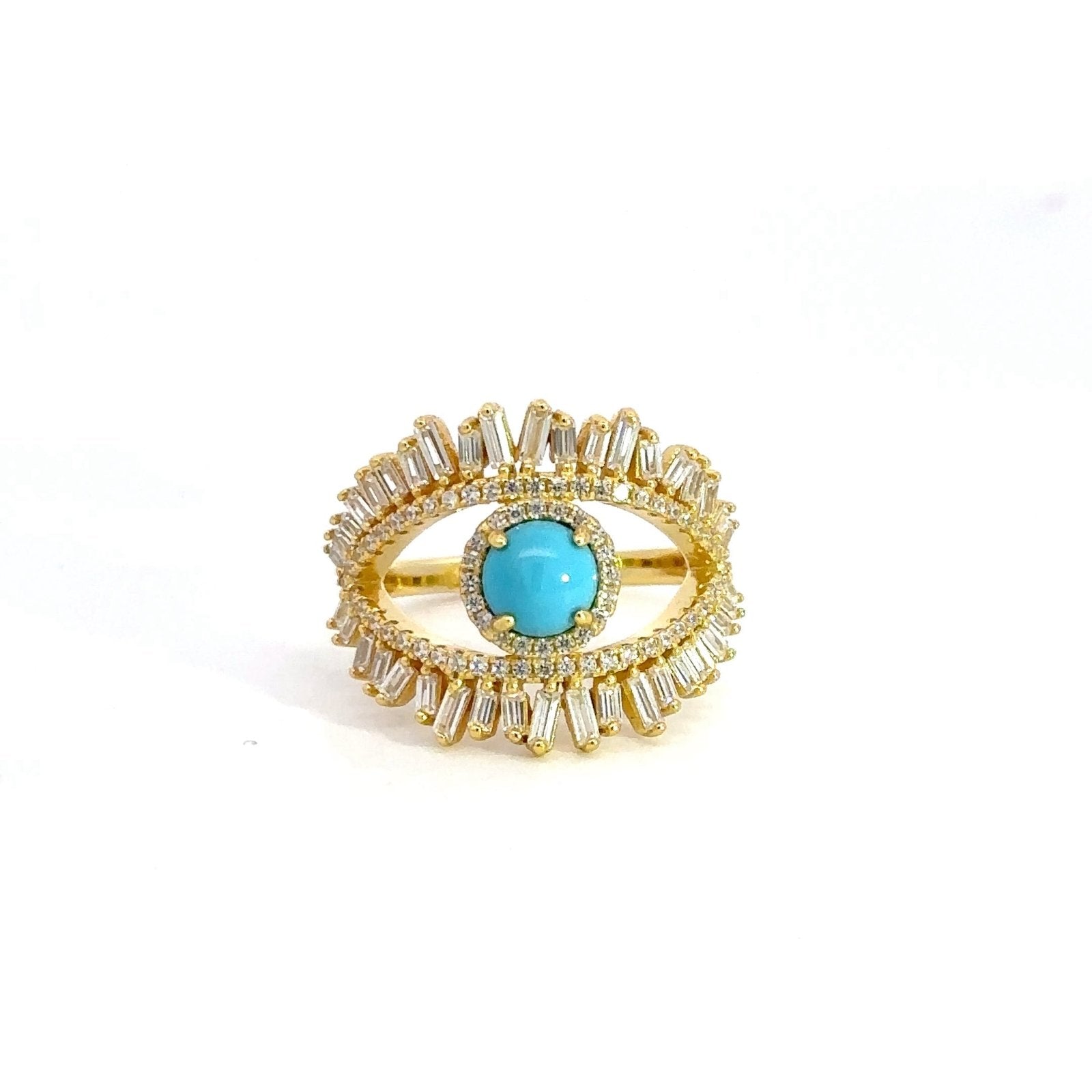 Azure Sentinel Ring Evil Eye Collection by Natkina by Natkina