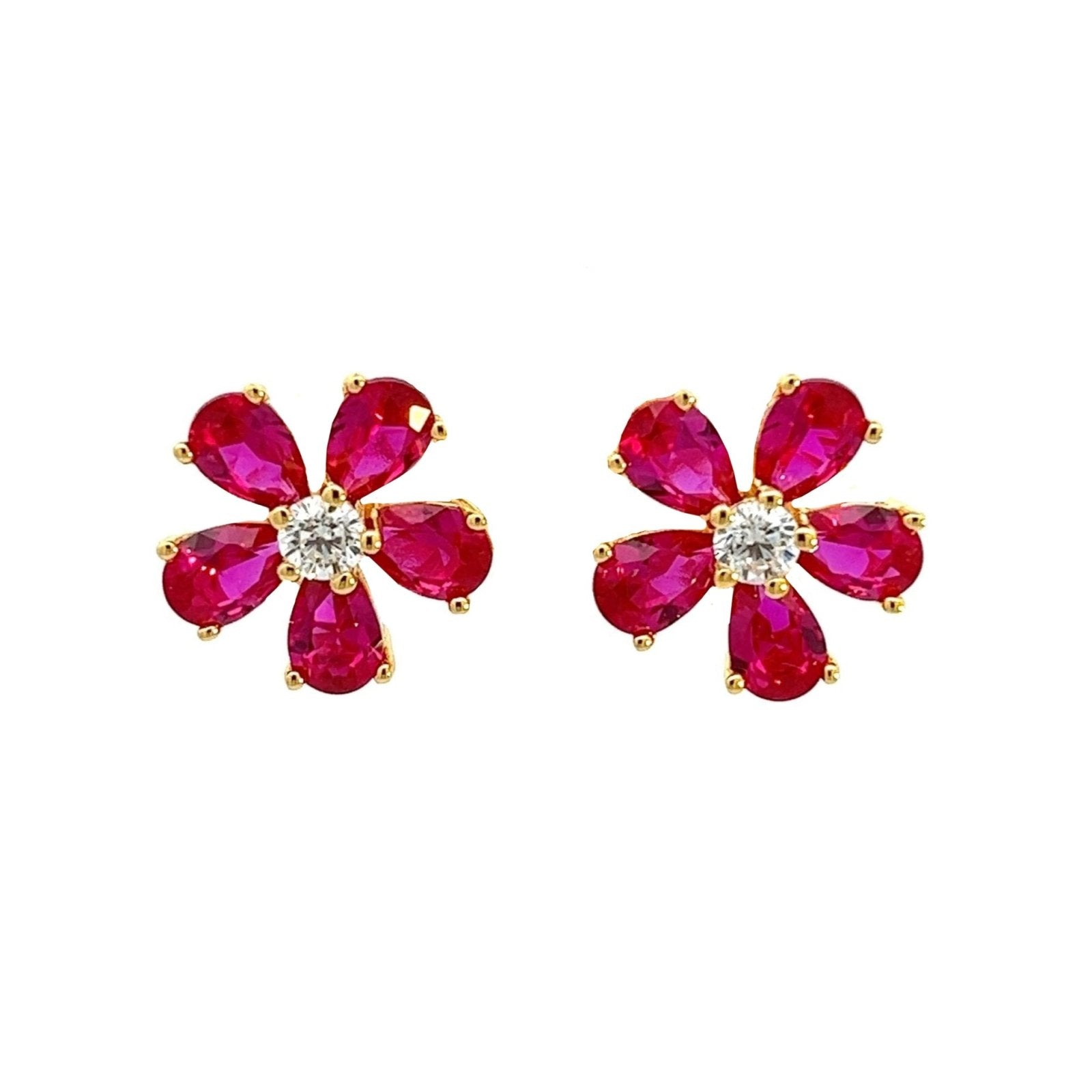 Beautiful flower studs by Natkina