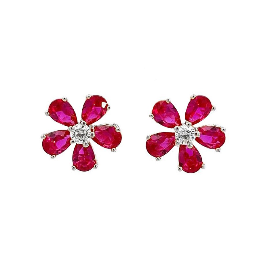 Beautiful flower studs by Natkina