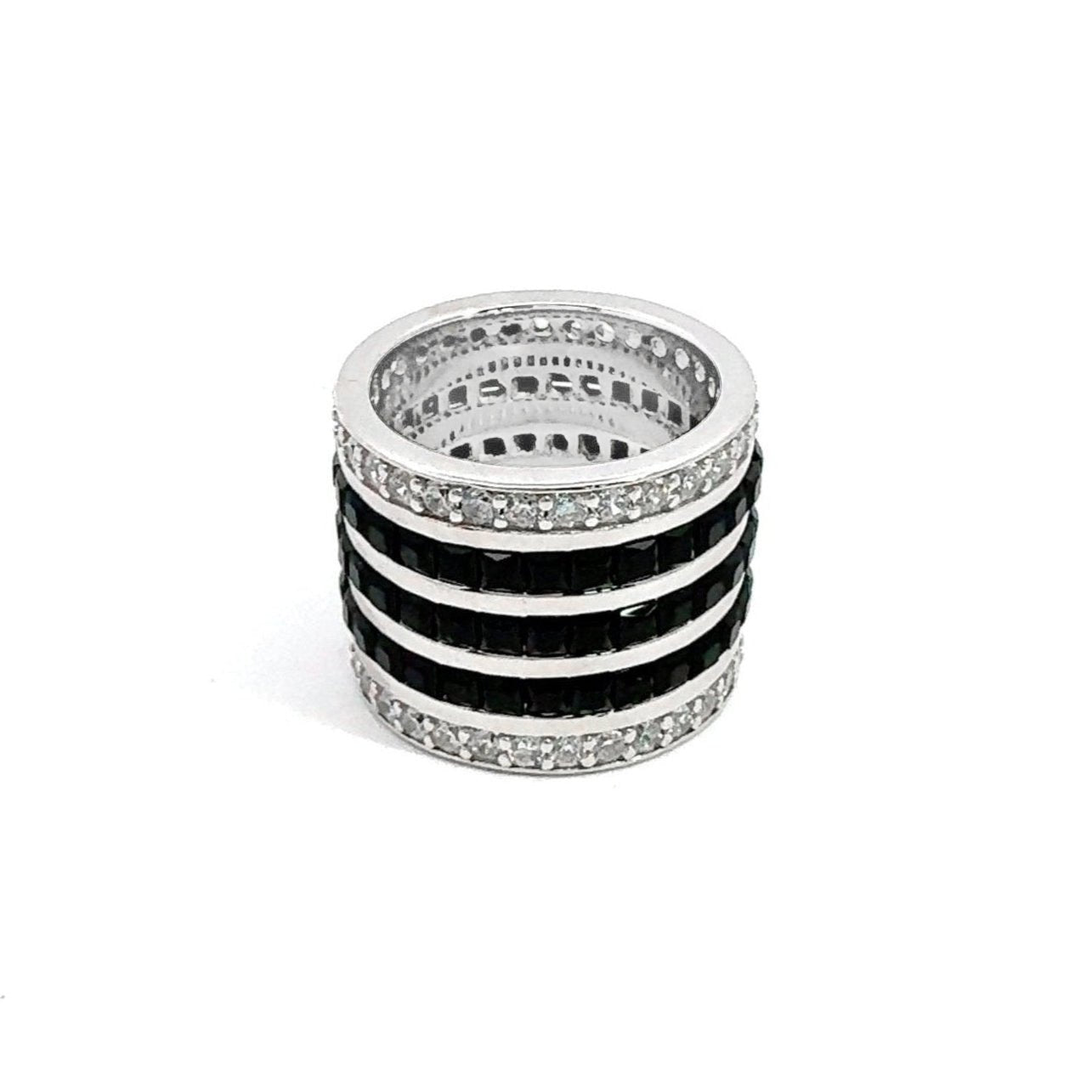 Black and White Silver Ring by Natkina