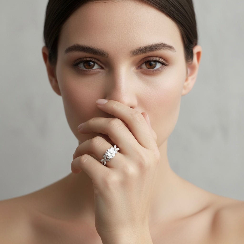 Blooming Flower Gem Ring by Natkina