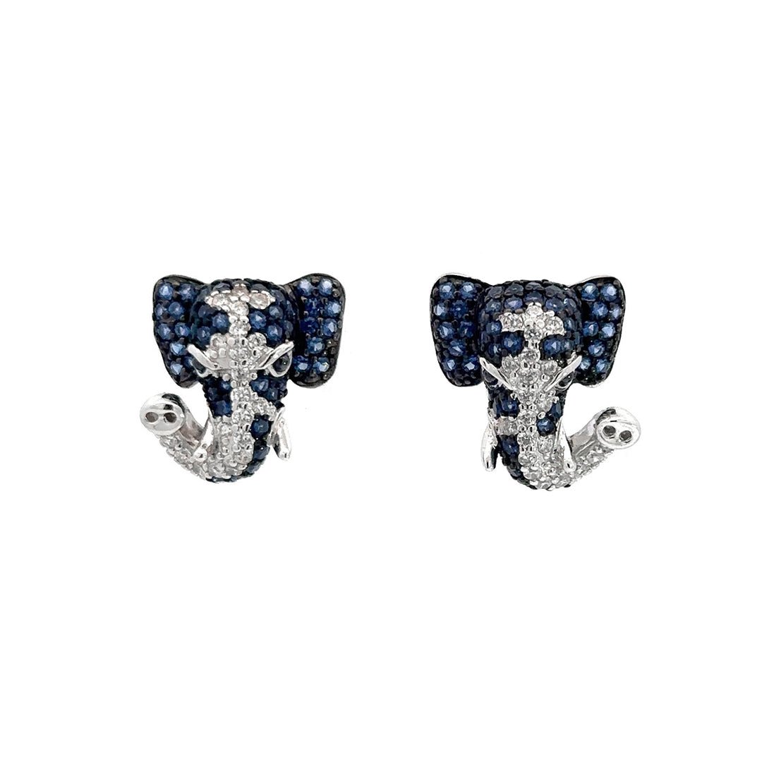 Blue Elephant Earrings by Natkina