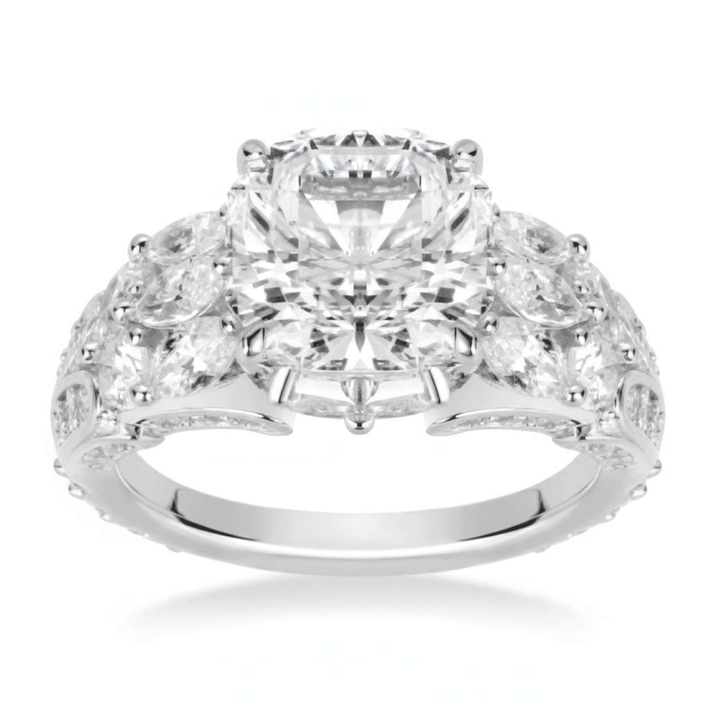 Brilliant Round Silver Ring by Natkina
