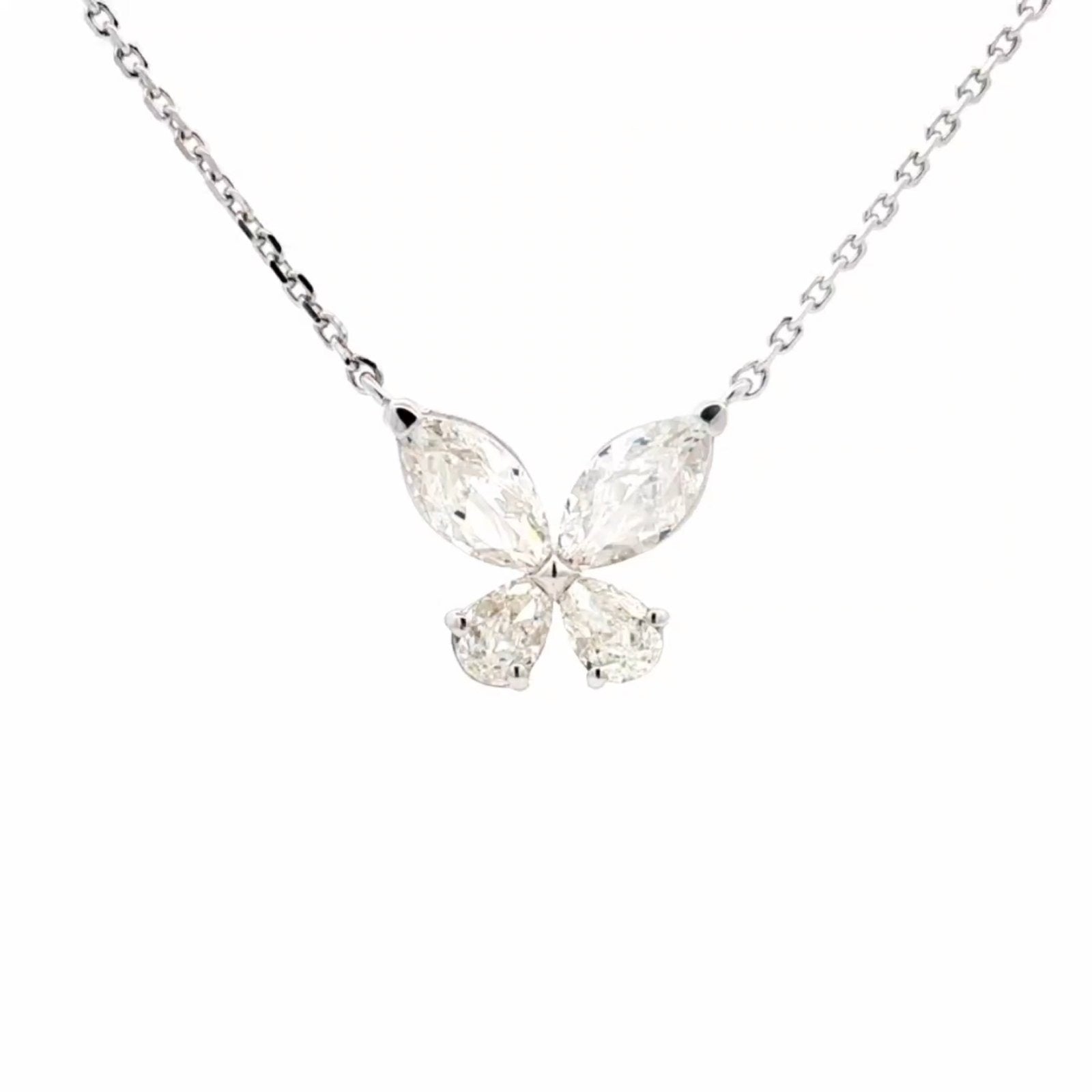 Butterfly Silver Necklace by Natkina