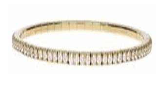 Capsule Diamond Bang Yellow Gold Bracelet by Natkina