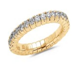 Capsule Soft Classic Diamond Yellow 18K Gold Ring by Natkina