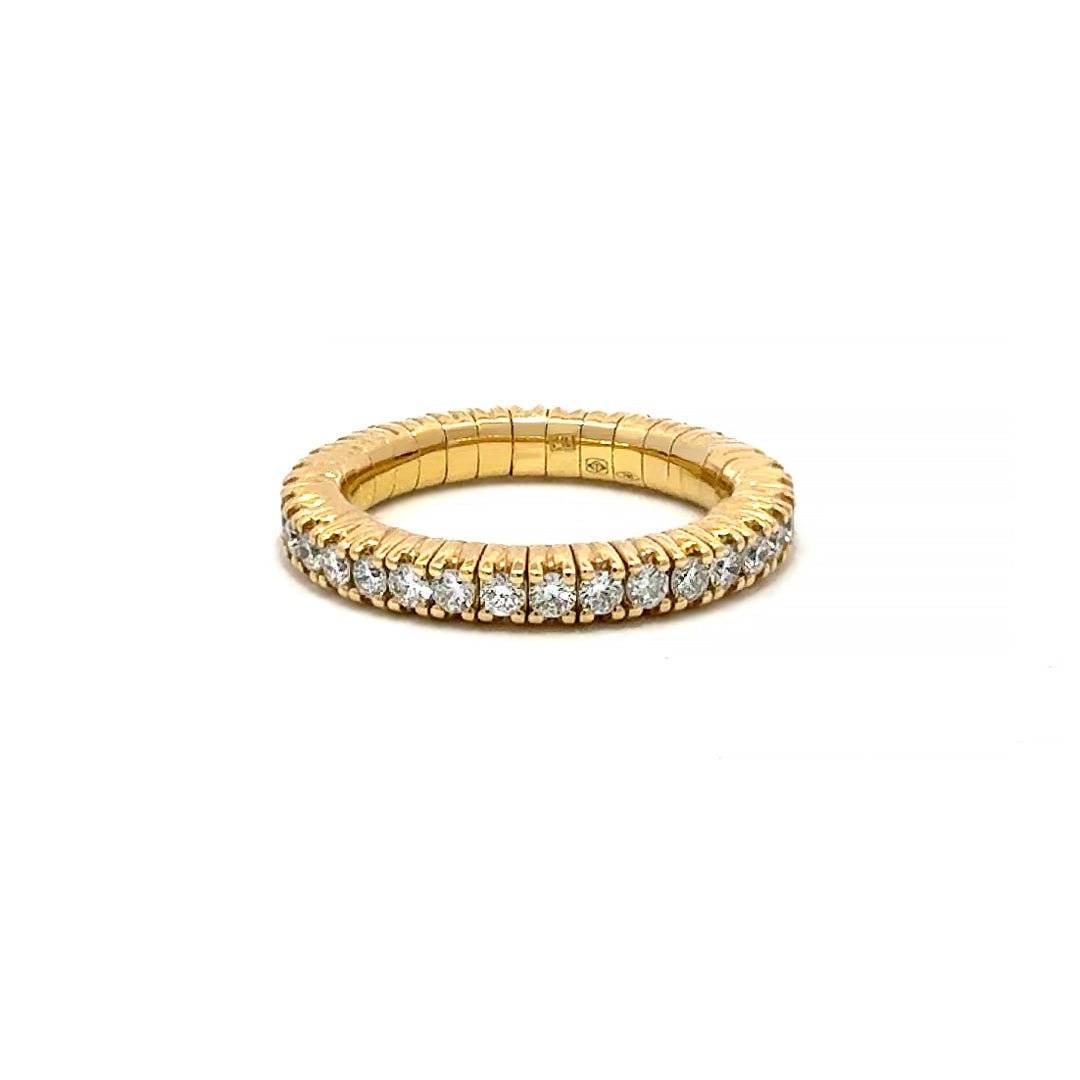 Capsule Soft Classic Diamond Yellow 18K Gold Ring by Natkina