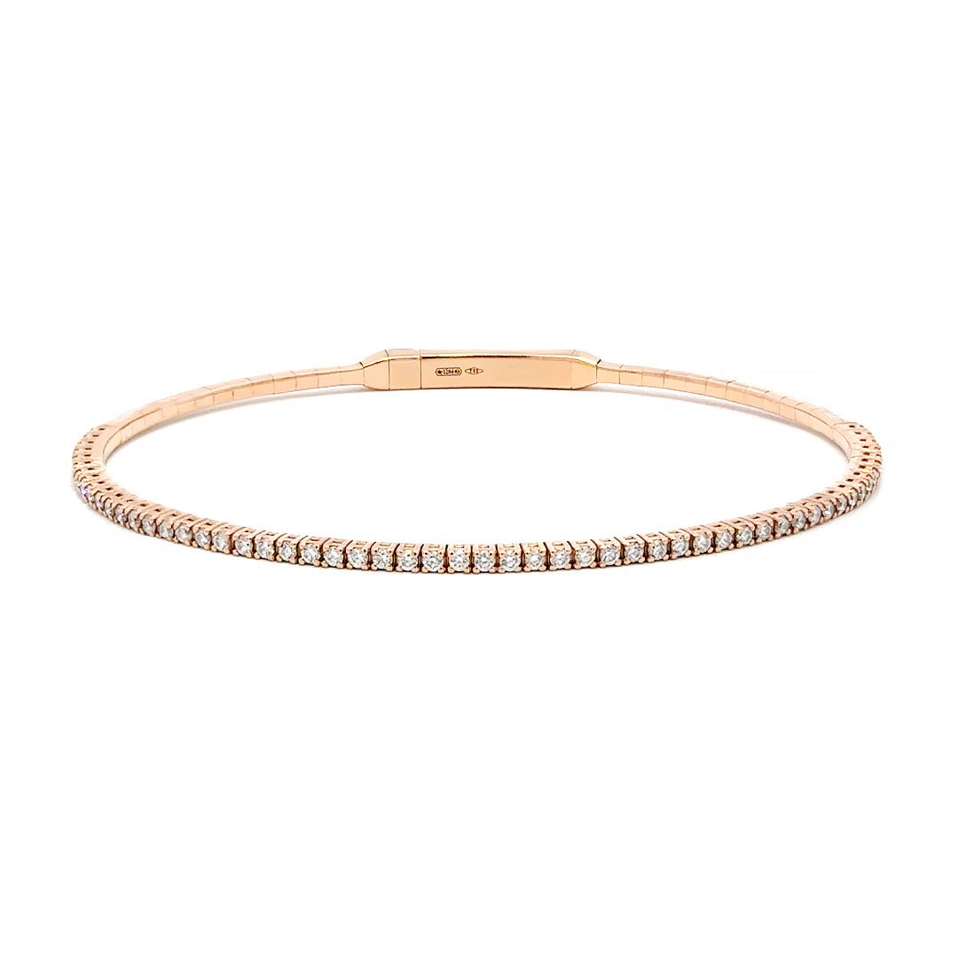 Capsule Soft Rose Gold Diamond Bracelet by Natkina