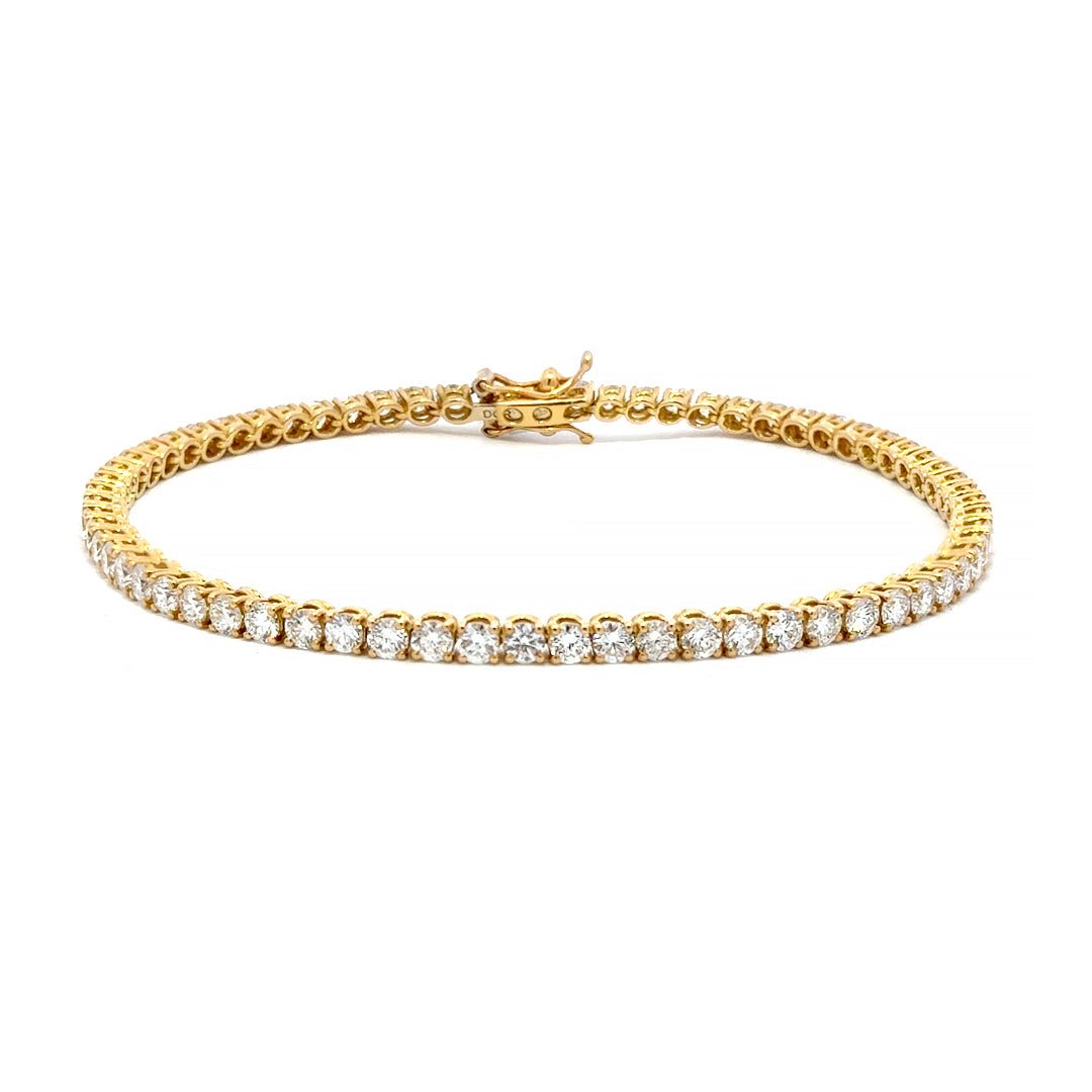 Capsule Tennis Diamond Yellow Gold 18K Bracelet by Natkina