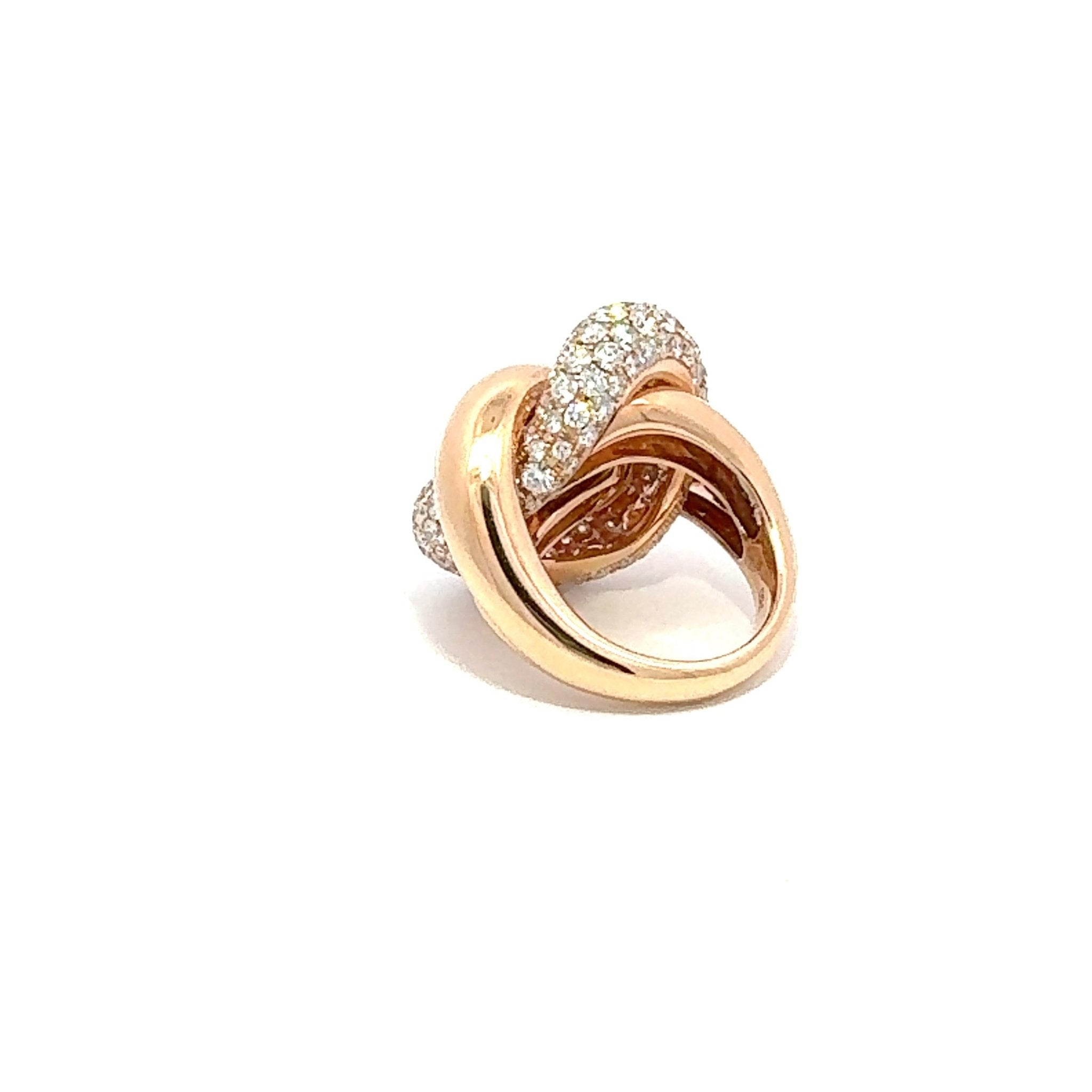 Chain Style Diamond 18K Yellow Gold Exclusive Ring by Natkina