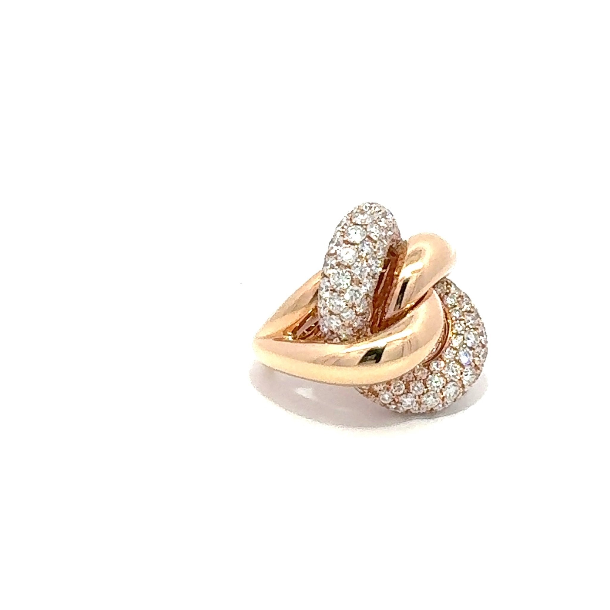 Chain Style Diamond 18K Yellow Gold Exclusive Ring by Natkina