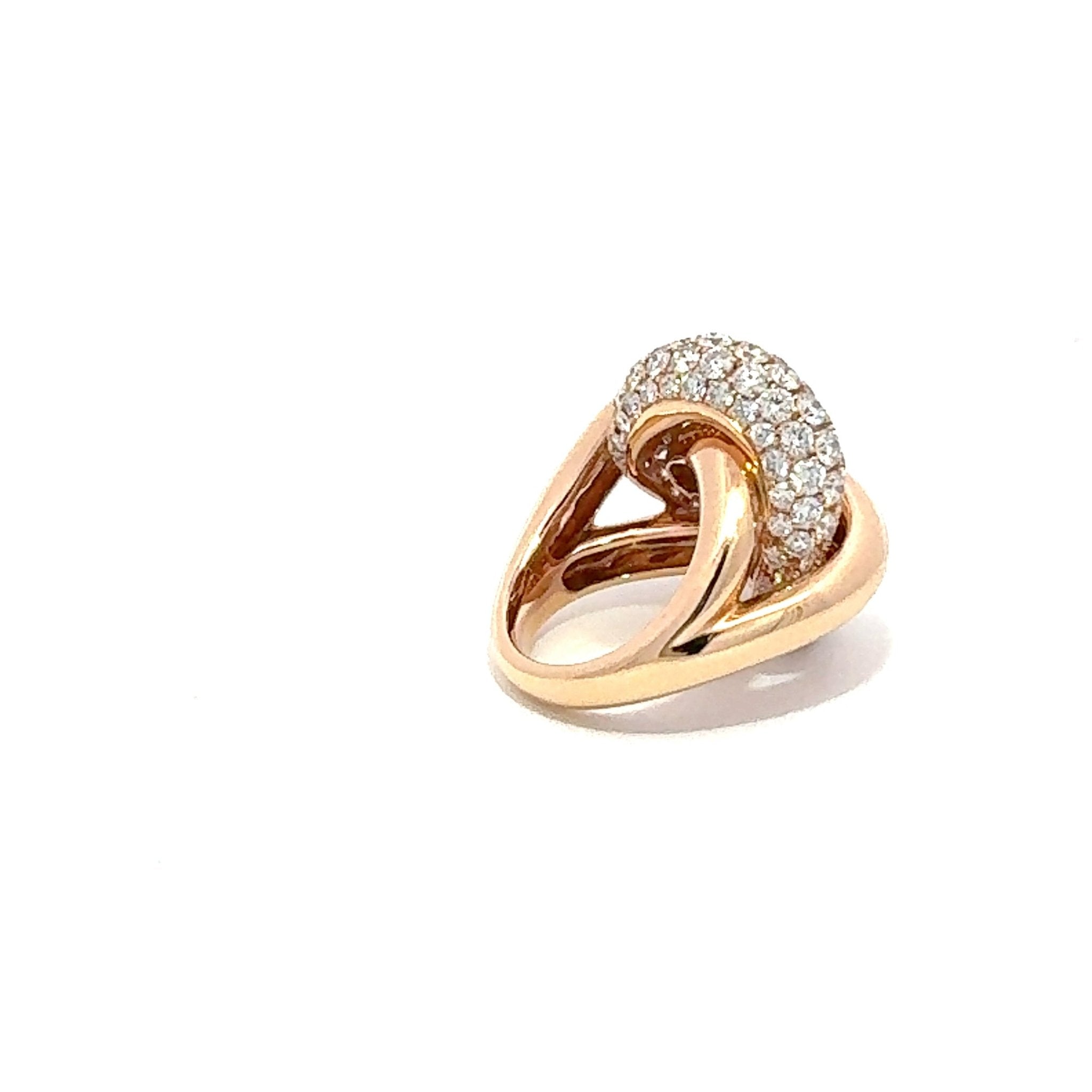 Chain Style Diamond 18K Yellow Gold Exclusive Ring by Natkina