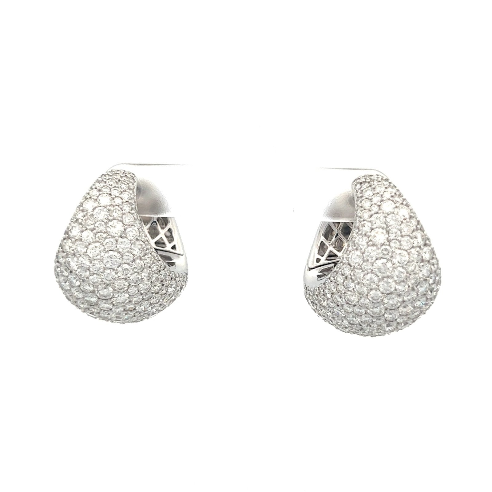Classic Diamond 18K White Gold Exclusive Earrings by Natkina