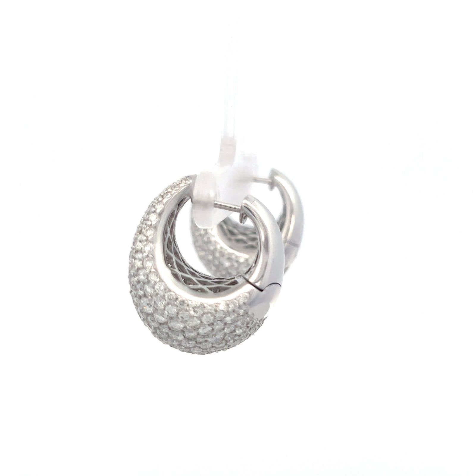Classic Diamond 18K White Gold Exclusive Earrings by Natkina
