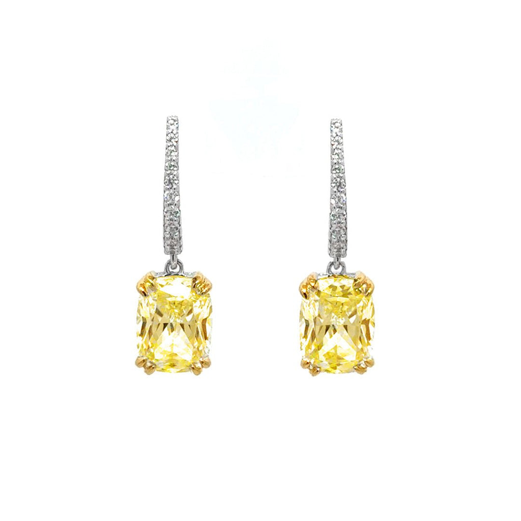 Classic Oval Cut Leverback Drop Earrings
