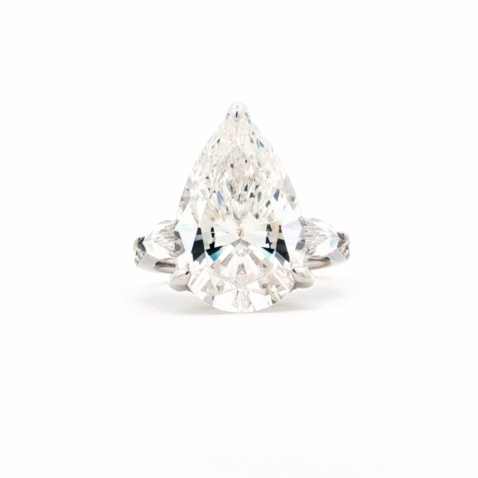 Classic Pear Shaped Silver Ring by Natkina