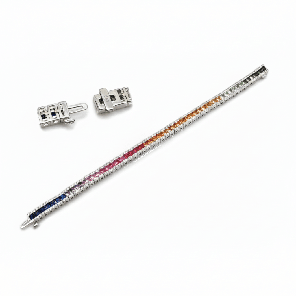 Classic Rainbow Tennis Bracelet by Natkina