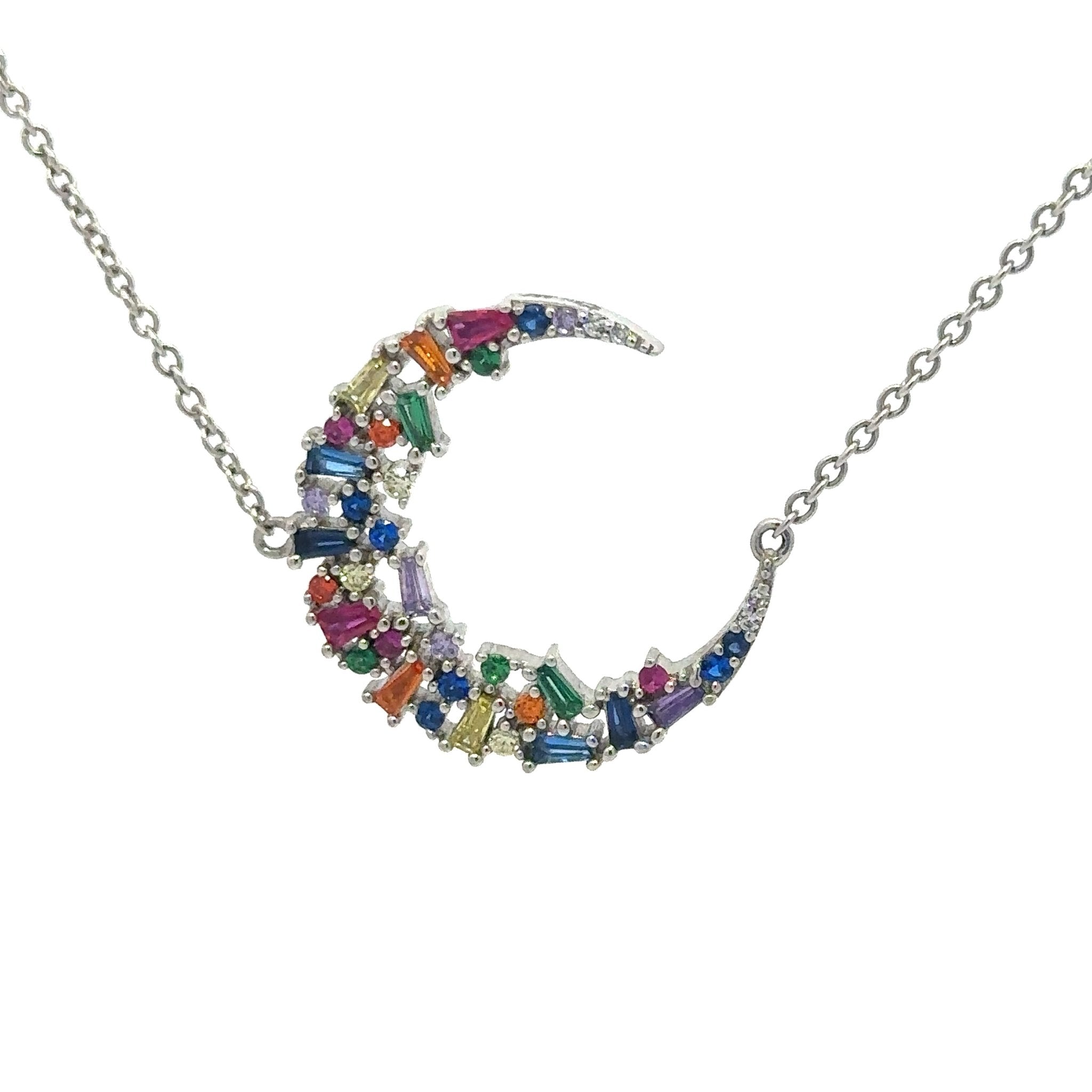Colorburst Italian Crescent Necklace by Natkina